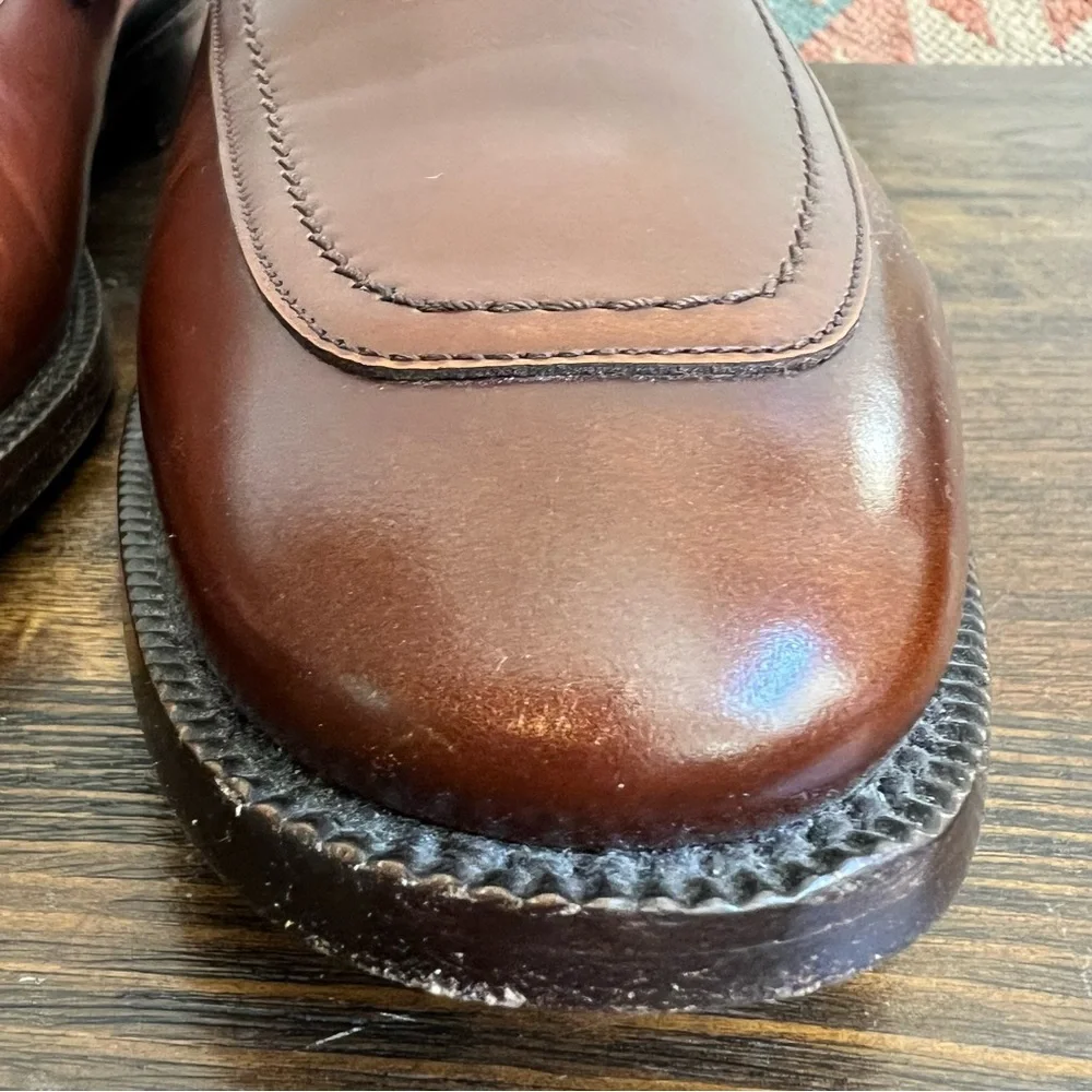 Salvatore Ferragamo $1,190 “LEWIS” Cuoio-Hick Leather Loafers 11.5 2E US12.5